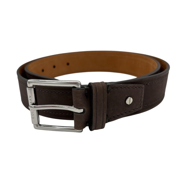 Cole Haan Men’s Mocha/Brown Leather Belt - Picture 1 of 10